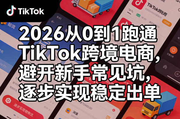 2026从0到1跑通TikTok跨境电商，避开新手常见坑，逐步实现稳定出单-网创项目总站