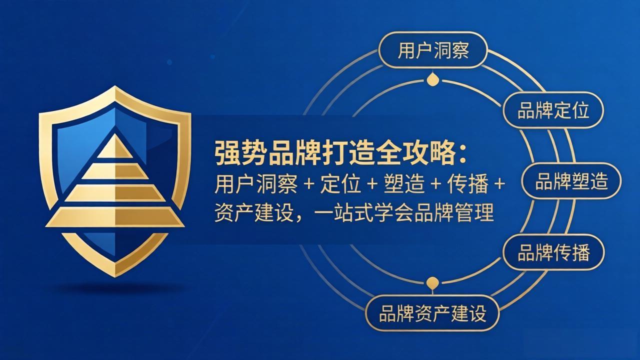 强势品牌打造全攻略：用户洞察 + 定位 + 塑造 + 传播 + 资产建设，一站式学会品牌管理-网创项目总站