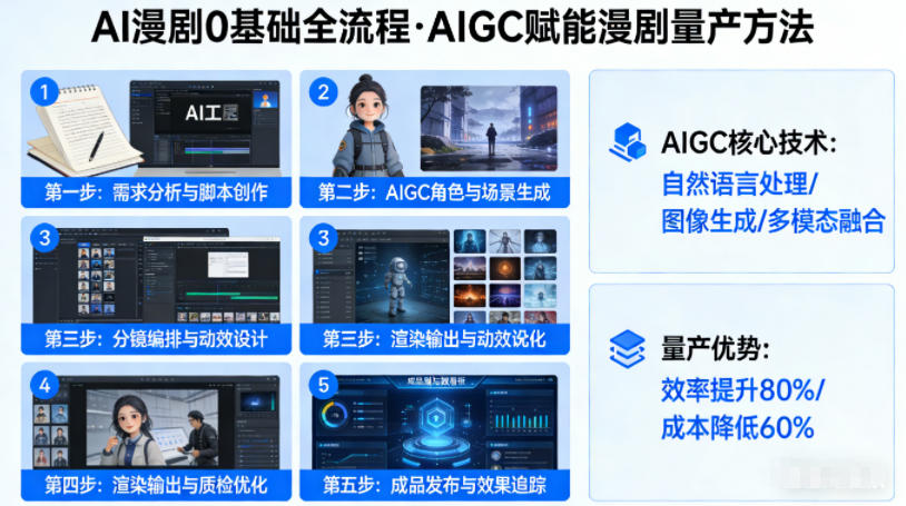 AI漫剧0基础全流程，快速掌握AIGC赋能的漫剧量产方法-网创项目总站