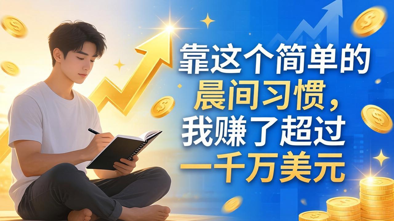 付费文章：靠这个简单的晨间习惯，我赚了超过一千万美元-网创项目总站