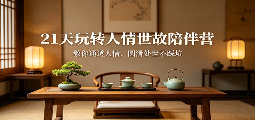 21天玩转人情世故陪伴营：教你通透人情、圆滑处世不踩坑-网创项目总站