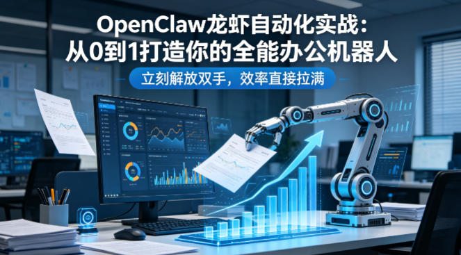 OpenClaw龙虾自动化实战：从0到1打造你的全能办公机器人，立刻解放双手，效率直接拉满-网创项目总站
