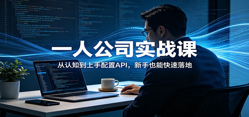 一人公司实战课：从认知到上手配置API，新手也能快速落地-网创项目总站