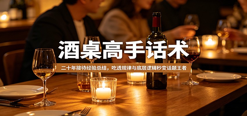 酒桌高手话术：二十年接待经验总结，吃透规律与底层逻辑秒变话题王者-网创项目总站