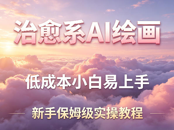 治愈系AI绘画提示词项目，低成本小白易上手，每天10分钟，新手保姆级实操教程-网创项目总站