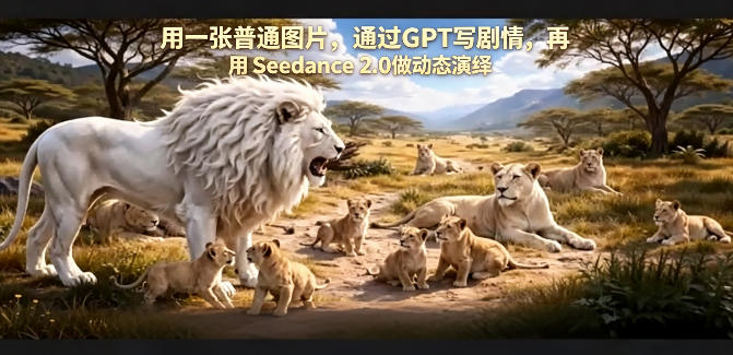 用一张普通图片，通过GPT写剧情，再用Seedance 2.0做动态演绎，居然能生成迪士尼风格搞笑动画-网创项目总站