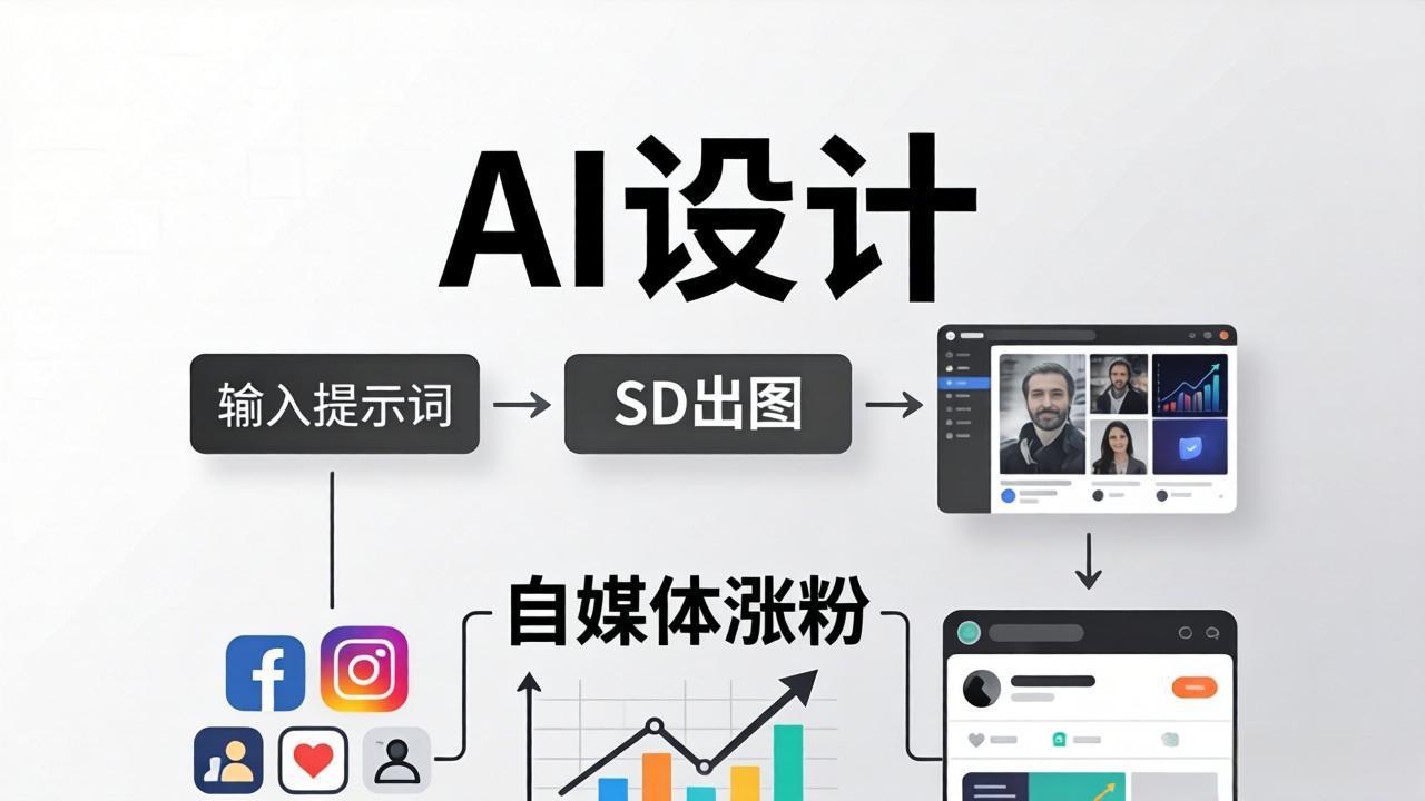 人人都是AI设计师：SD出图+自媒体涨粉一站教学，告别图文素材焦虑，AI设计让你轻松避开内卷-网创项目总站