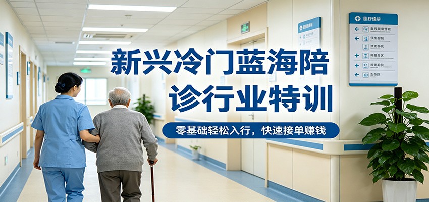 新兴冷门蓝海陪诊行业特训，零基础轻松入行，快速接单赚钱-网创项目总站