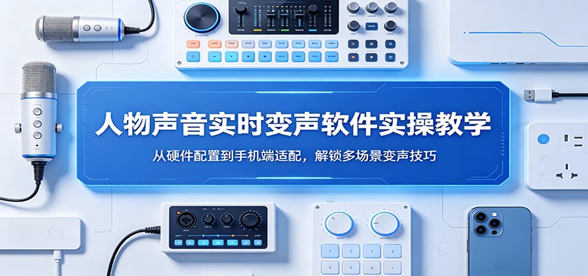 人物声音实时变声软件实操教学：从硬件配置到手机端适配，解锁多场景变声技巧-网创项目总站