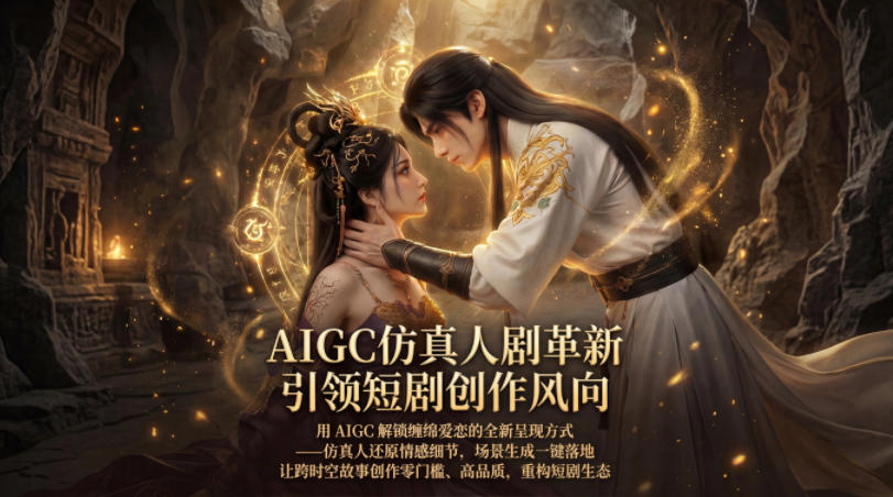 AIGC仿真人《合欢宗》短剧教学，用AIGC解锁缠绵爱恋的全新呈现方式，让跨时空故事创作零门槛、高品质，重构短剧生态-网创项目总站
