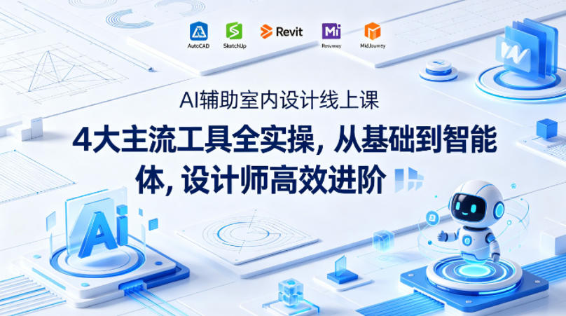 AI辅助室内设计线上课｜4大主流工具全实操，从基础到智能体，设计师高效进阶-网创项目总站