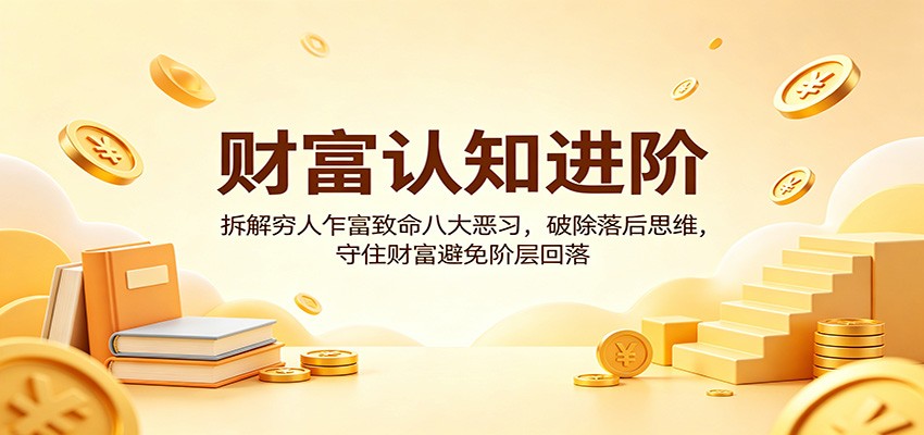 财富认知进阶：拆解穷人乍富致命八大恶习，破除落后思维，守住财富避免阶层回落-网创项目总站