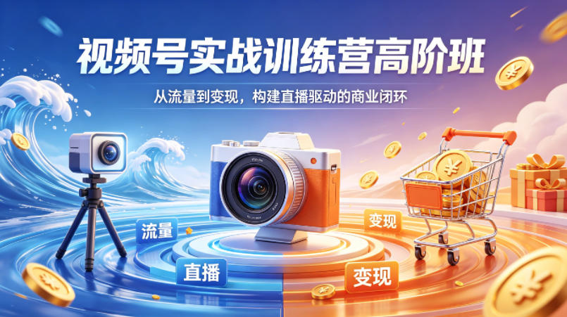 视频号实战训练营高阶班，从流量到变现，构建直播驱动的商业闭环(26年4月)-网创项目总站