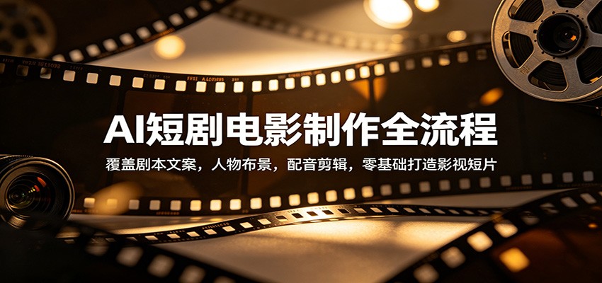 AI短剧电影制作全流程：覆盖剧本文案，人物布景，配音剪辑，零基础打造影视短片-网创项目总站