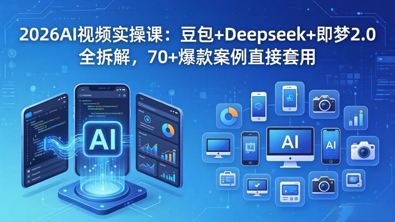 2026AI视频实操课：豆包+Deepseek+即梦2.0全拆解，70+爆款案例直接套用-网创项目总站