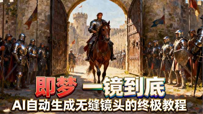 即梦AI一镜到底终极教程，智能补帧+运镜技巧，AI自动生成无缝丝滑长镜头高效出片-网创项目总站