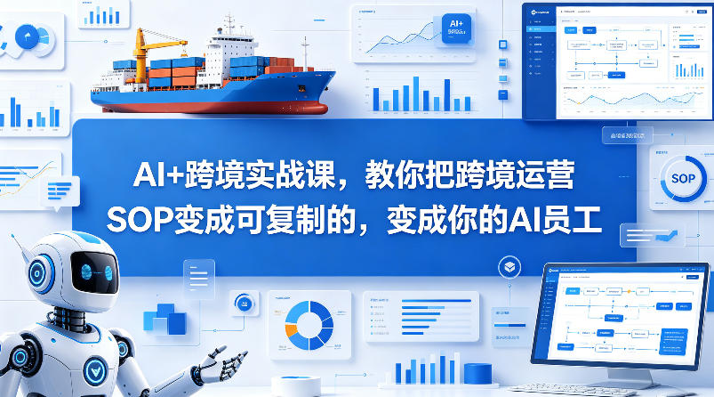 AI+跨境实战课，教你把跨境运营S0变成可复制的，变成你的AI员工-网创项目总站