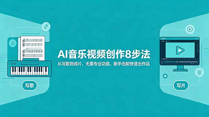 AI音乐视频创作8步法：从写歌到成片，无需专业功底，新手也能快速出作品-网创项目总站