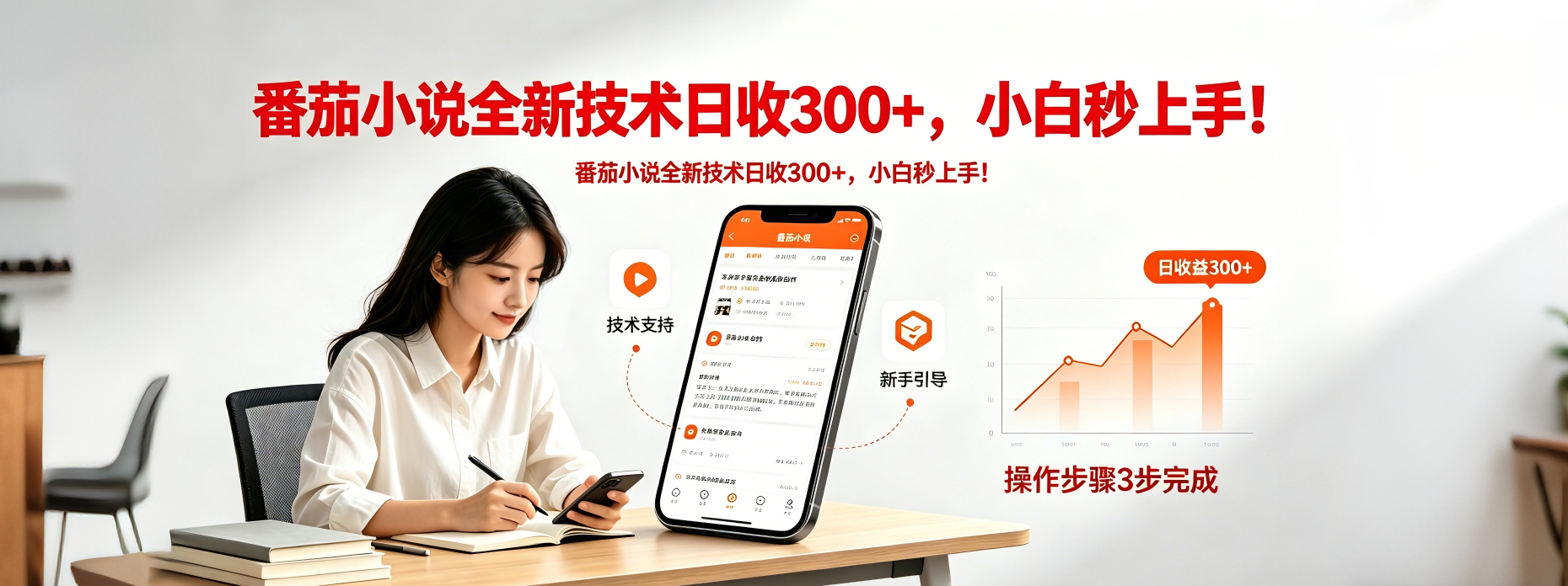番茄小说全新技术全新玩法！无脑日收300+-网创项目总站