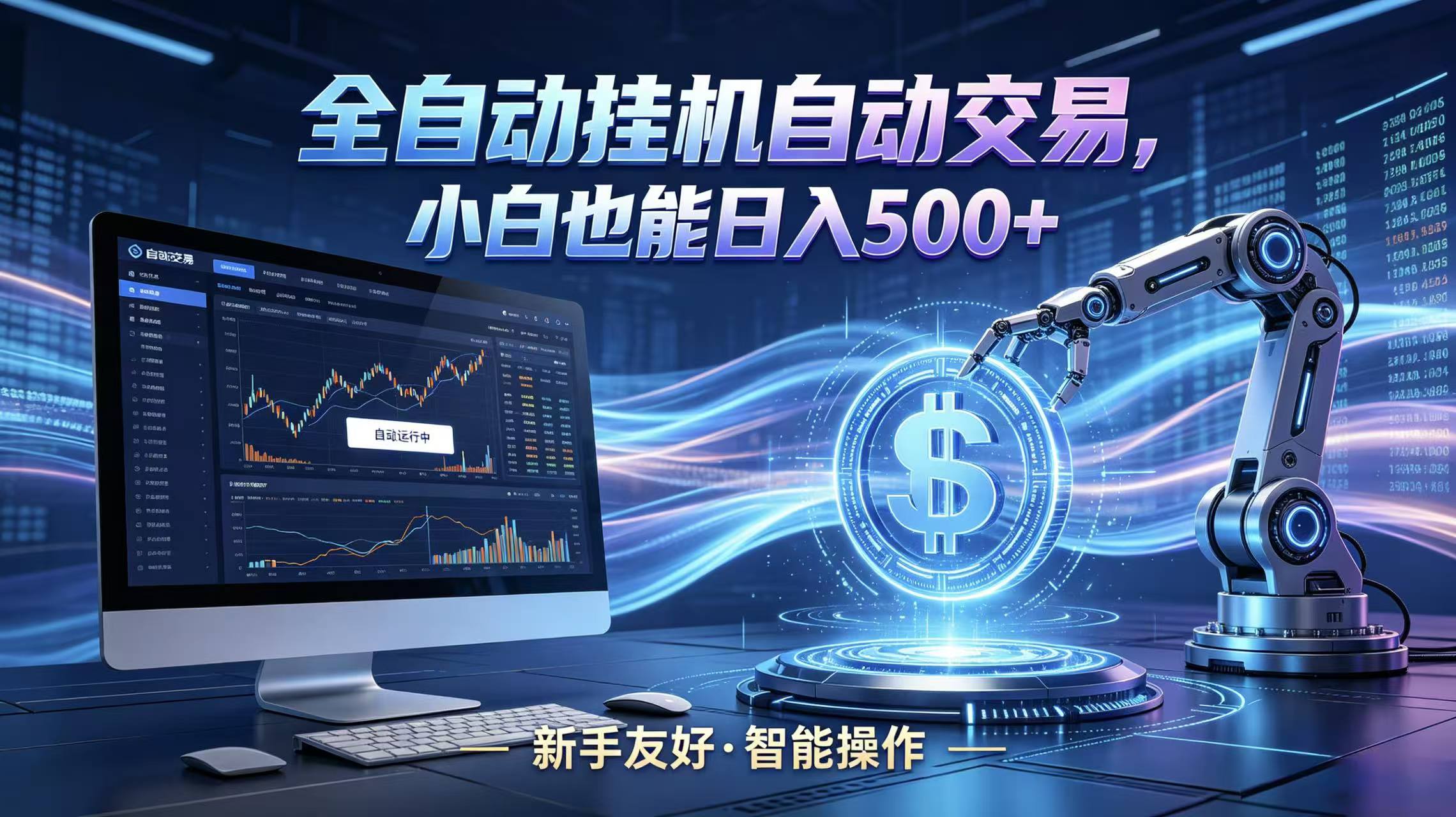 全新智能化交易助手，傻瓜式操作，小白也能快速上手，轻松实现日入500+-网创项目总站
