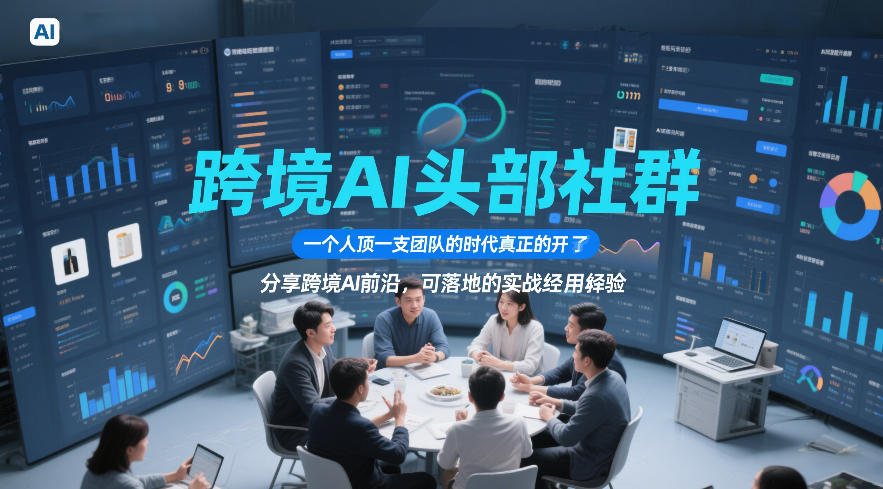 跨境AI头部社群，一个人顶一支团队的时代真正的开始了，分享跨境AI前沿，可落地的实战经验(更新5月11日)-网创项目总站