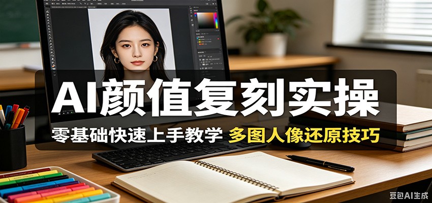 AI颜值复刻实操，零基础快速上手教学，多图人像还原技巧-网创项目总站