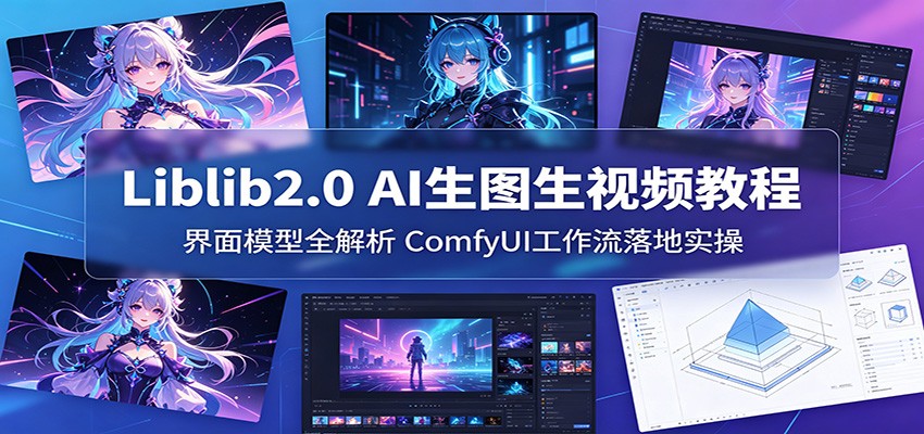 Liblib2.0 AI生图生视频教程：界面模型全解析，ComfyUI工作流落地实操-网创项目总站