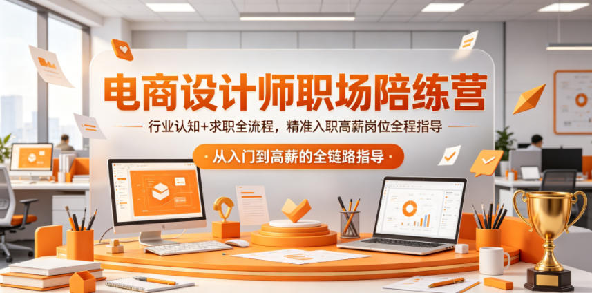 电商设计师职场陪练营，行业认知+求职全流程，精准入职高薪岗位全程指导-网创项目总站