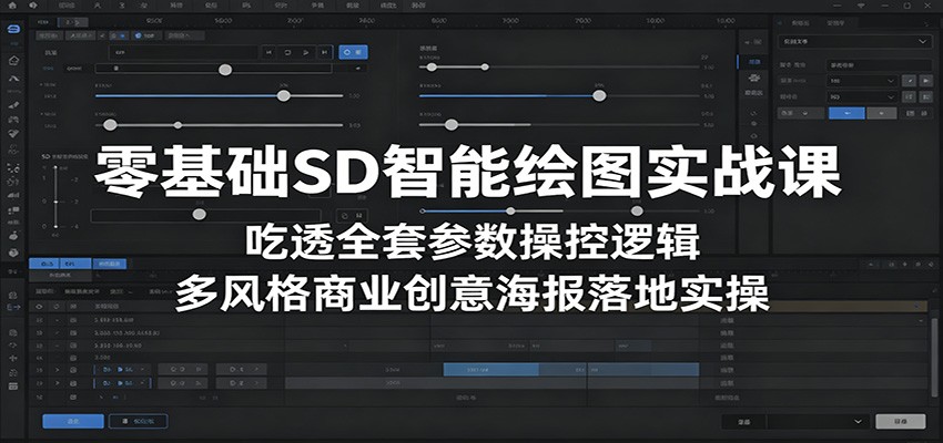 零基础SD智能绘图实战课：吃透全套参数操控逻辑，多风格商业创意海报落地实操-网创项目总站