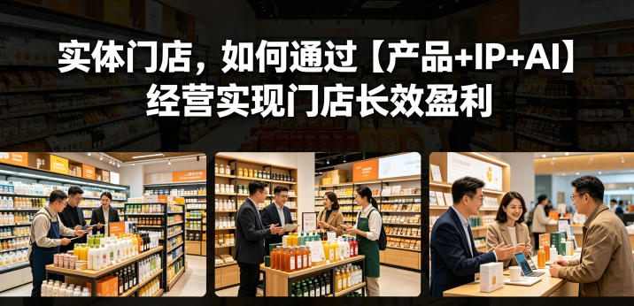 实体门店，如何通过【产品+IP+AI】经营实现门店长效盈利-网创项目总站