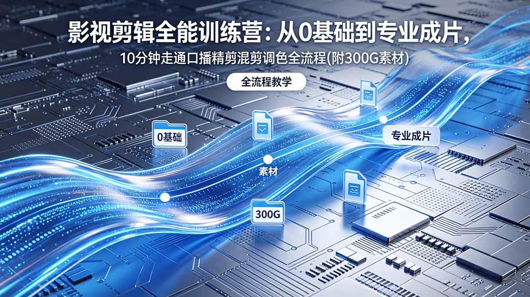2026影视剪辑全能实战课｜0基础到专业成片，全流程教学，高清带300G素材-网创项目总站