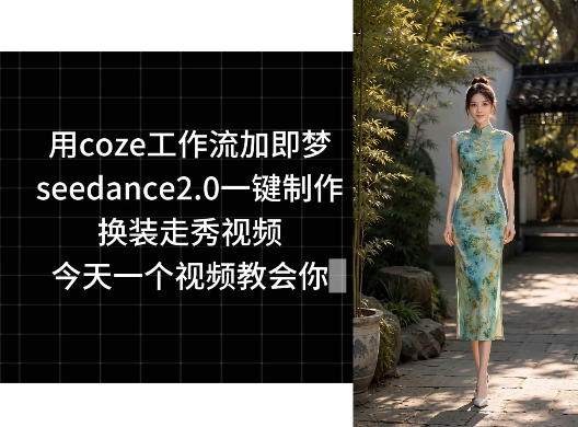 用coze工作流加即梦seedance2.0一键制作换装走秀视频，今天一个视频教会你-网创项目总站