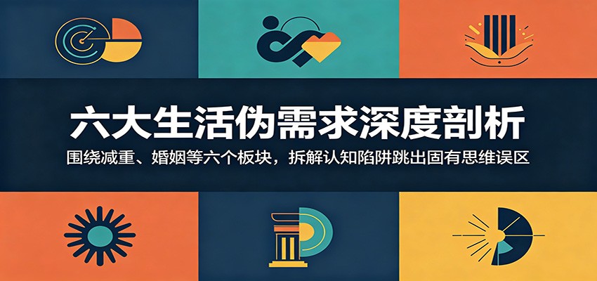 六大生活伪需求深度剖析：围绕减重、婚姻等六个板块，拆解认知陷阱跳出固有思维误区-网创项目总站