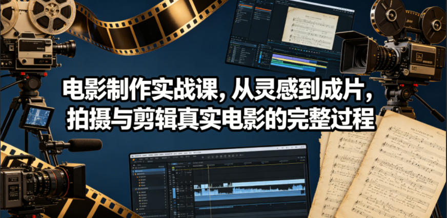 电影制作实战课，从灵感到成片，拍摄与剪辑真实电影的完整过程【原创双语字幕】-网创项目总站