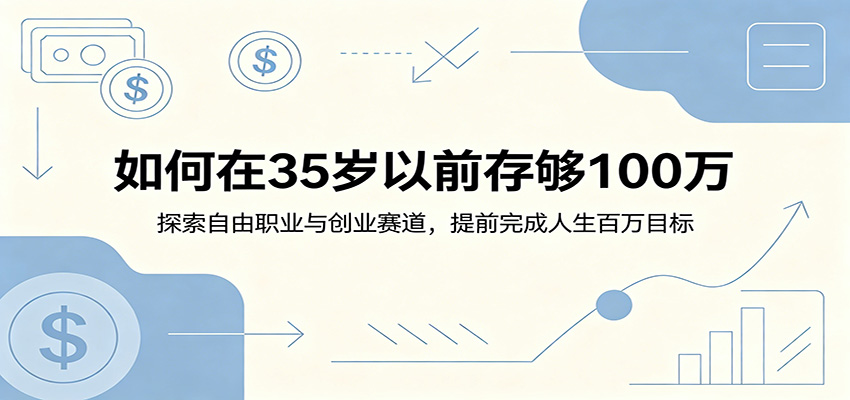 如何在35岁以前存够100万:探索自由职业与创业赛道,提前完成人生百万目标-网创项目总站