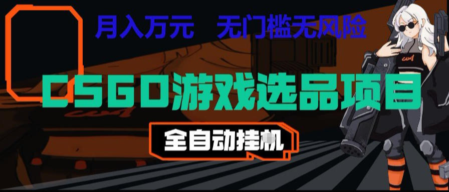 CSGO游戏自动扫货项目,全自动运行,月入1W,无风险,长期稳定可以做【揭秘】-网创项目总站