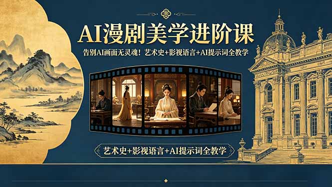 告别AI画面无灵魂！AI漫剧美学进阶课-更新，艺术史+影视语言+AI提示词全教学-网创项目总站