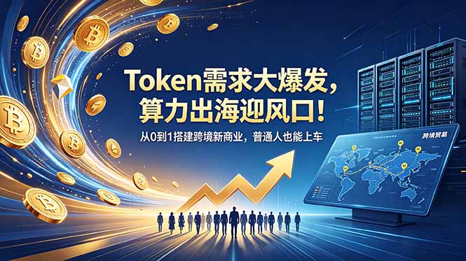 Token需求大爆发，算力出海迎风口！从0到1搭建跨境新商业，普通人也能上车-网创项目总站