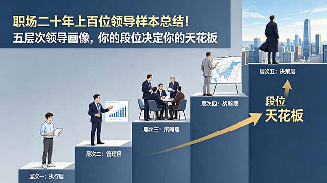 付费文章：职场二十年上百位领导样本总结！五层次领导画像，你的段位决定你的天花板-网创项目总站