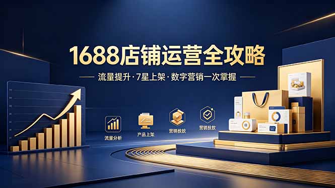1688店铺没流量？产品上架不到7星？数字营销不会投？全套运营技能一次学(更新6月-网创项目总站