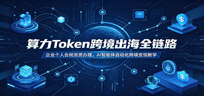 算力Token跨境出海全链路：企业个人合规资质办理，AI智能体自动化跨境变现教学-网创项目总站