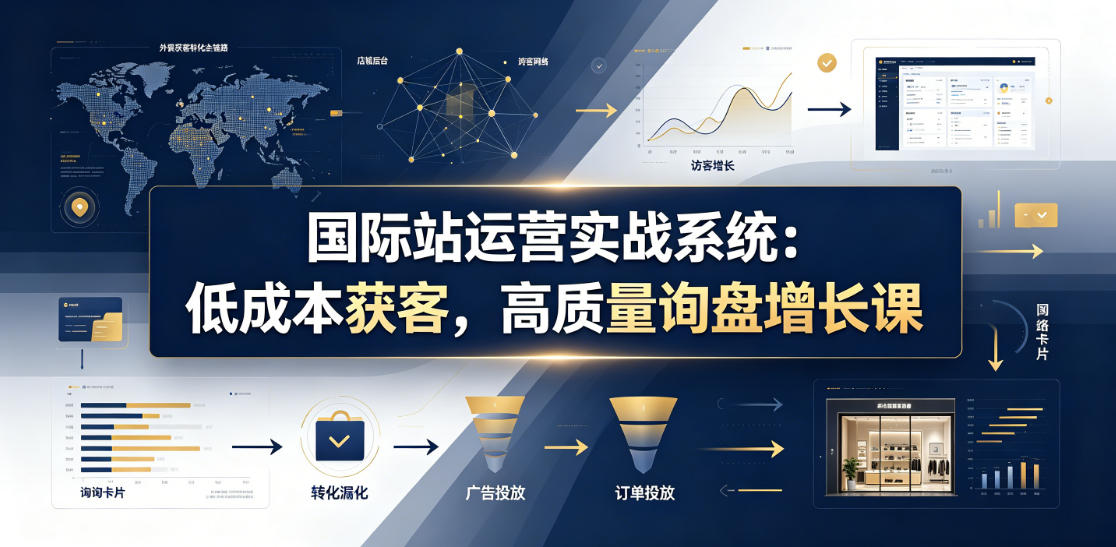 国际站运营实战系统：低成本获客，高质量询盘增长课(更新26年)-网创项目总站