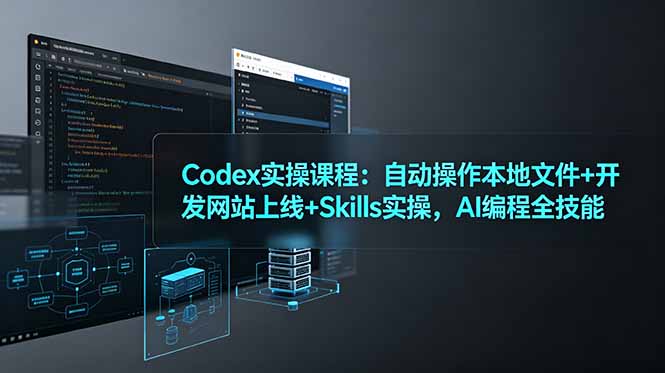 Codex实操课程：自动操作本地文件+开发网站上线+Skills实操，AI编程全技能-网创项目总站