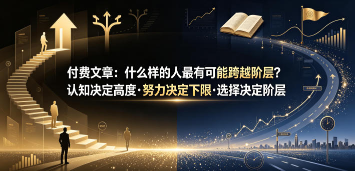 付费文章:什么样的人最有可能跨越阶层?认知决定高度·努力决定下限·选择决定阶层-网创项目总站