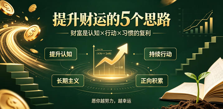 付费文章：提升财运的5个思路——财富是认知x行动x习惯的复利，愿你越努力，越幸运-网创项目总站