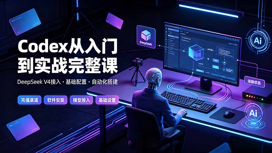 Codex从入门到实战完整课｜充值·安装·接入DeepSeek，记忆·插件·Skill·CLI·MCP全拆解-网创项目总站