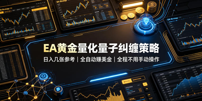 EA黄金量化量子纠缠策略,日入几张,全自动賺美金,全程不用手动操作!【揭秘】-网创项目总站