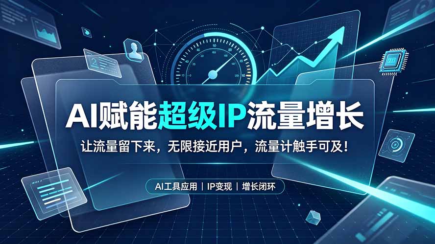 AI赋能超级IP流量增长:让流量留下来,无限接近用户,流量计触手可及!-网创项目总站