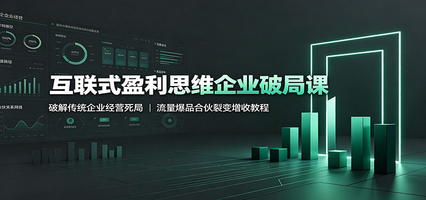 互联式盈利思维企业破局课：破解传统企业经营死局，流量爆品合伙裂变增收教程-网创项目总站