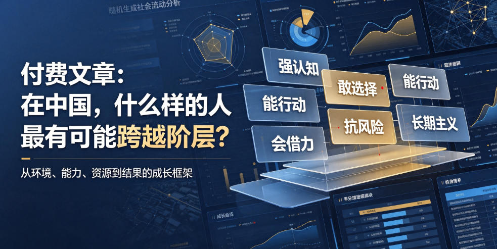 付费文章：在中国，什么样的人最有可能跨越阶层？-网创项目总站